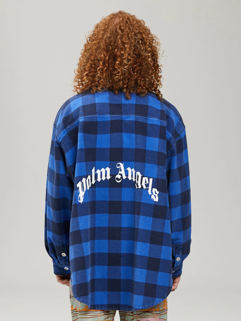 CURVED LOGO CHECKED SHIRT 5