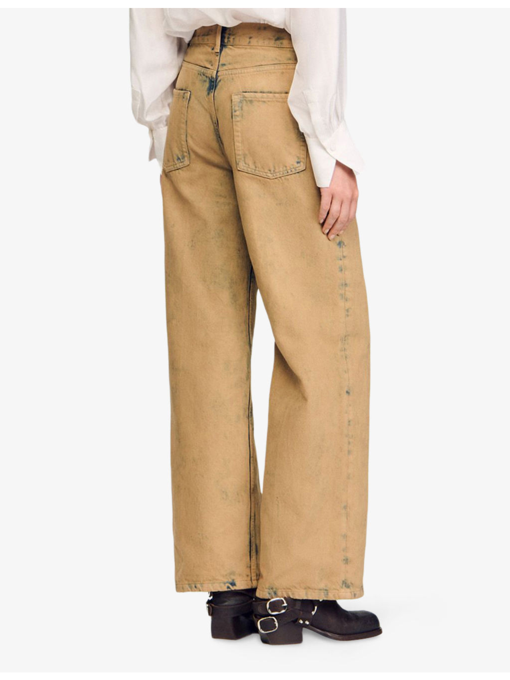 Wide-Leg Faded-Wash Denim Jeans - 4