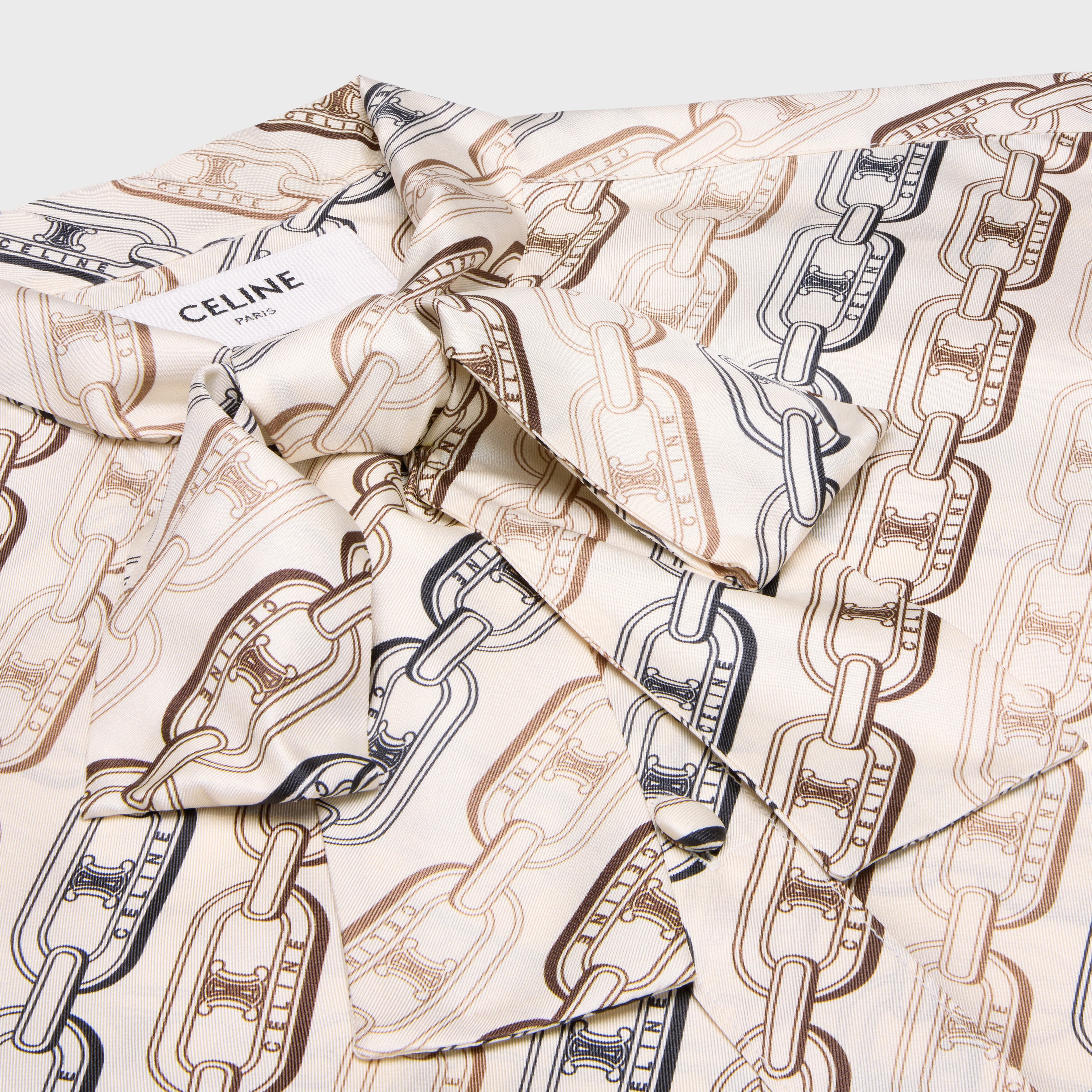 Romy lavaliere shirt in silk twill - 3