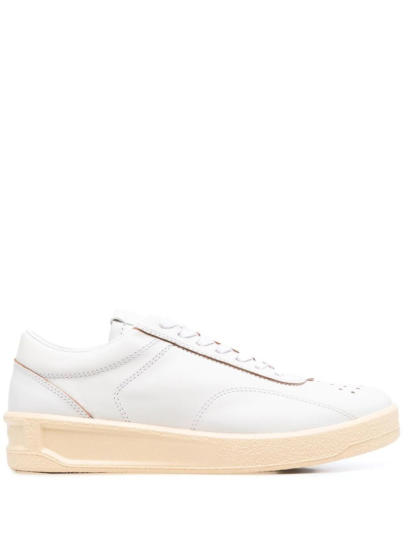 lace-up leather sneakers 1