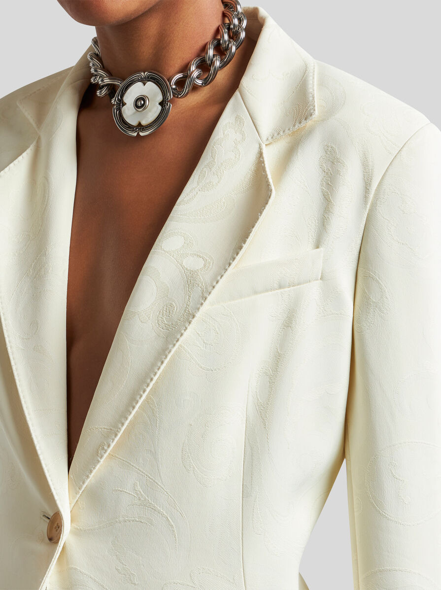 PAISLEY JACQUARD JACKET WITH REAR KNOT - 2