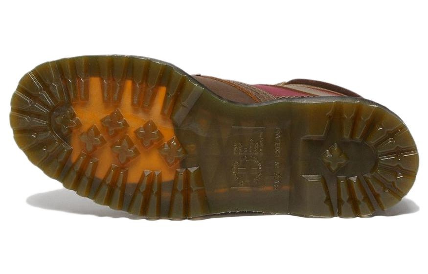 Dr.Martens 1460 Made in England Padded Panel Lace Up Boots 'Brown Dockyard Oxblood' 27775203 - 5