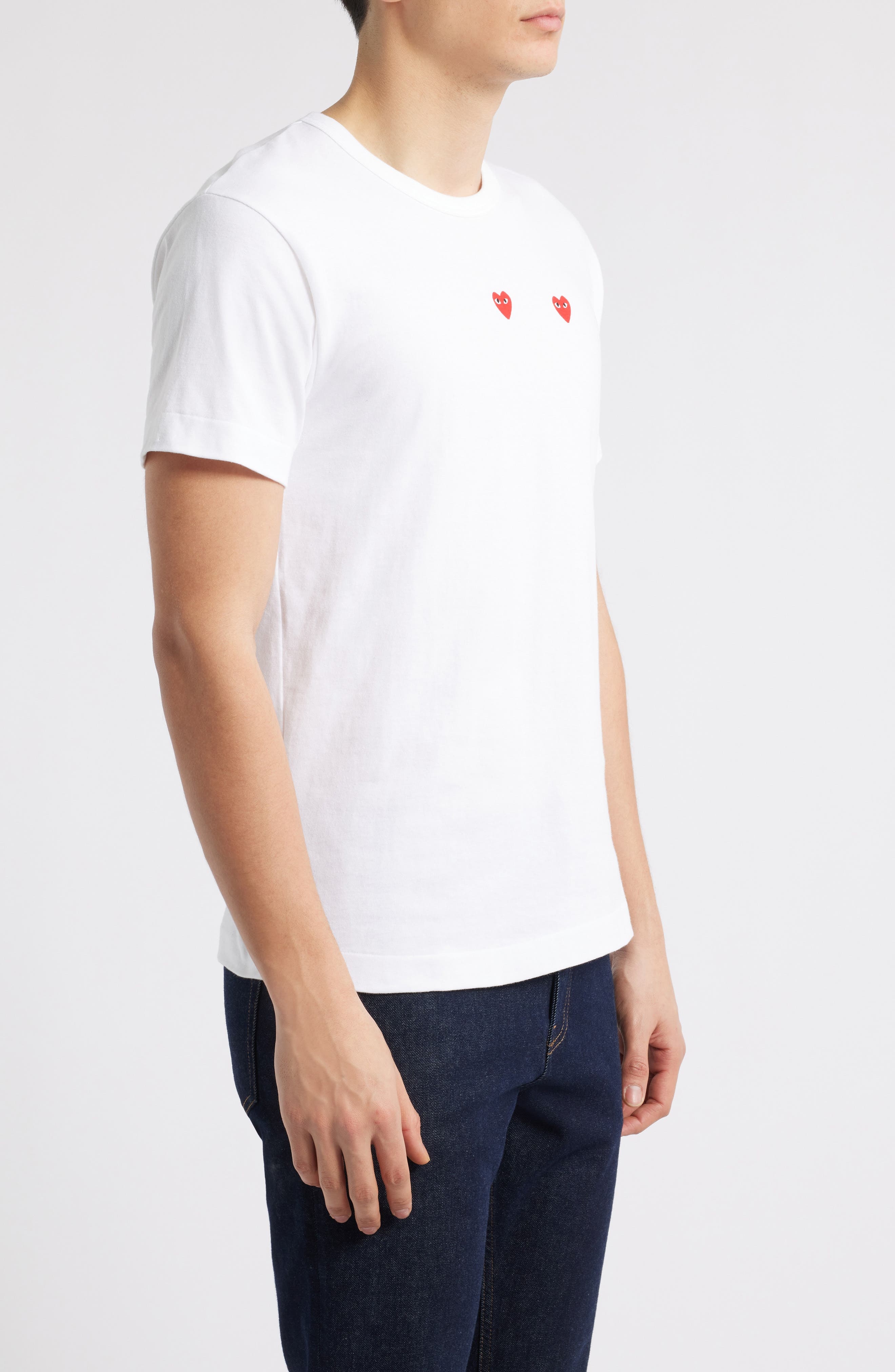 Comme des Garçons PLAY Many Hearts Graphic T-Shirt in White at Nordstrom - 3