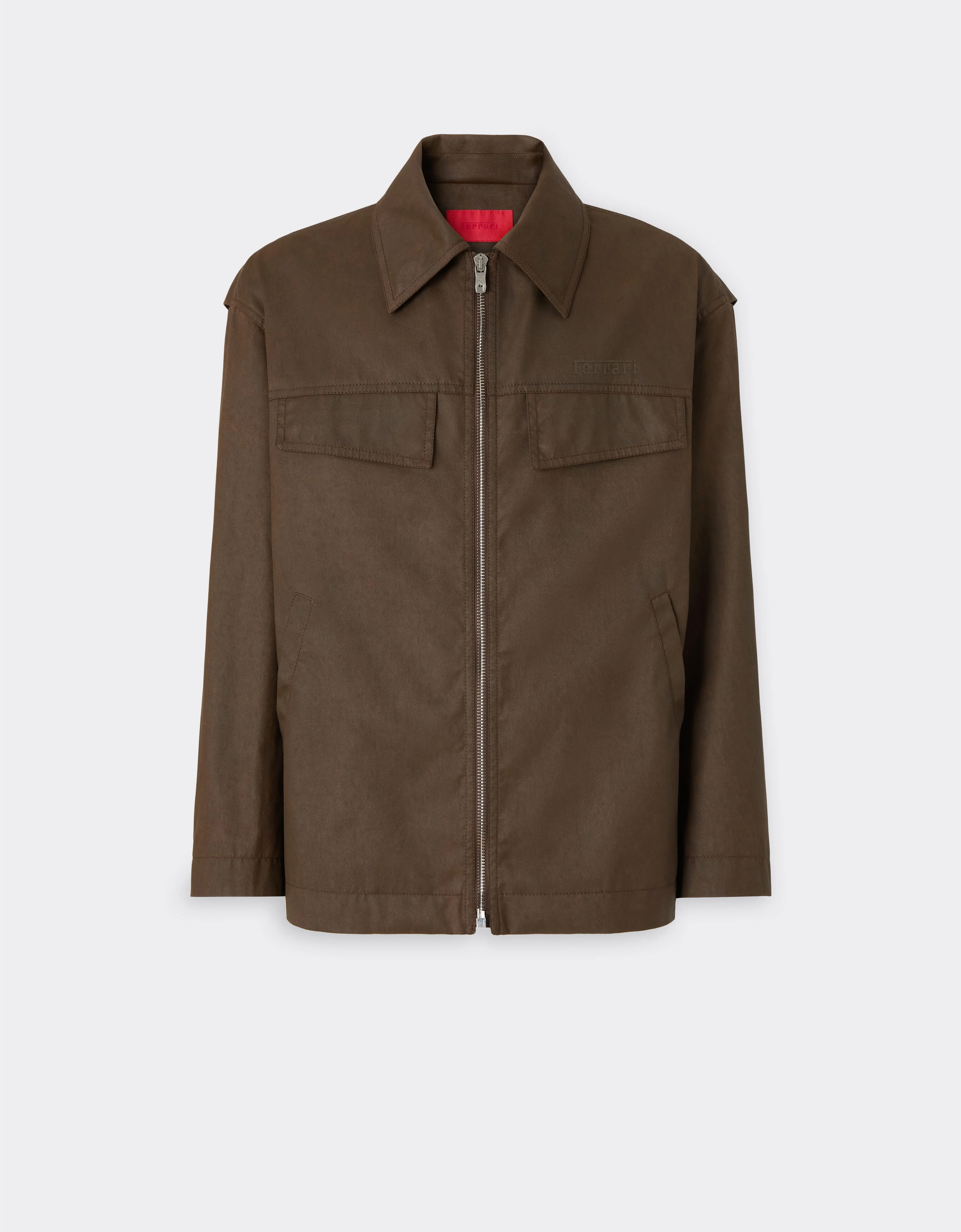 Technical gabardine jacket with a vintage effect - 1
