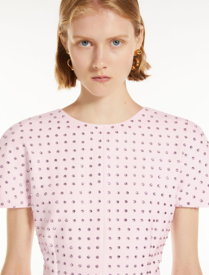 Crew-neck dress with rhinestones - KLEPSYDRA CAPSULE - 5