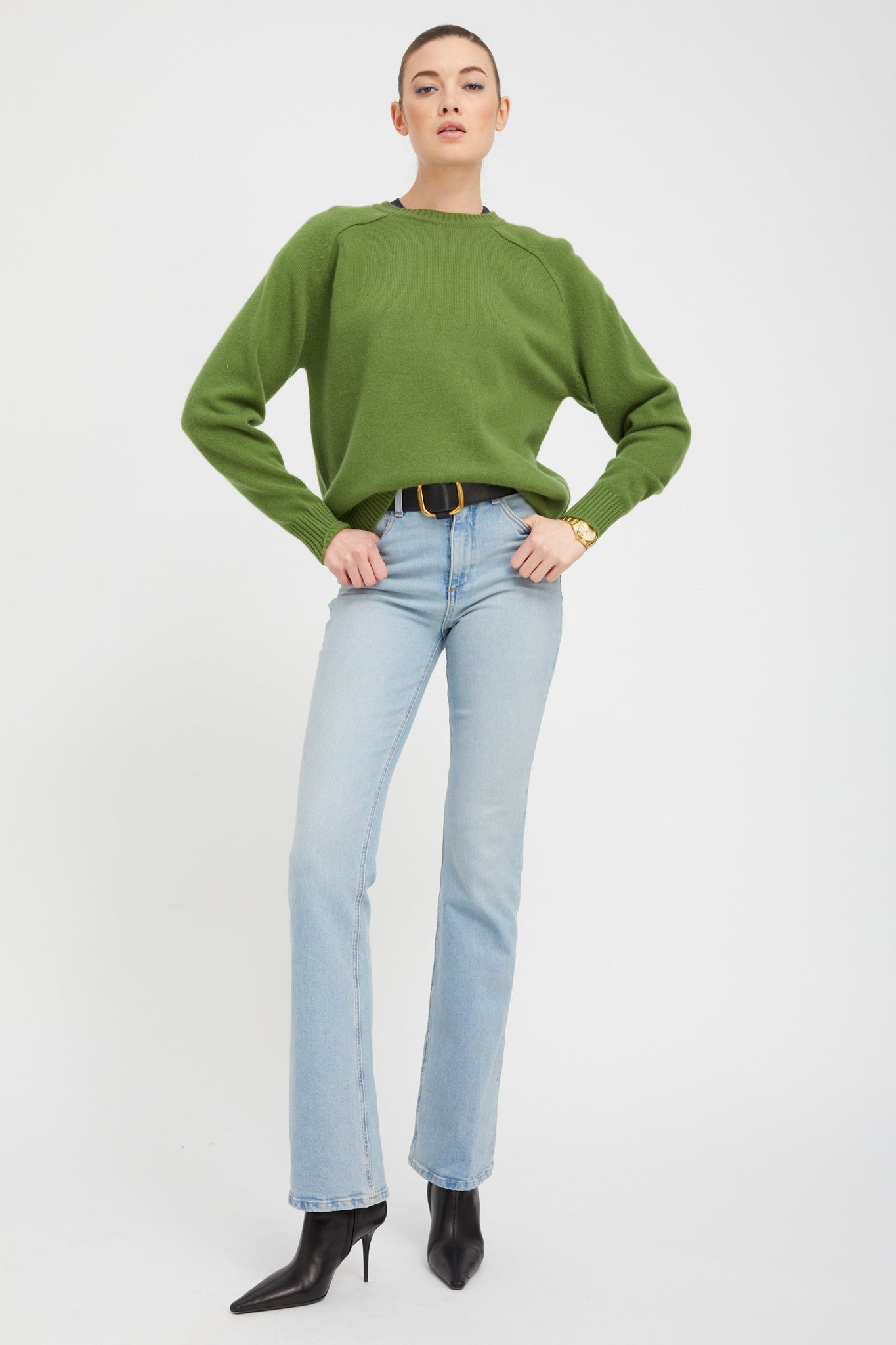 ARTICHOKE CASHMERE BOYFRIEND SWEATER - 2