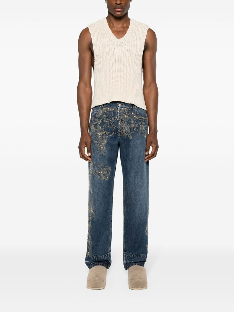 Isabel Marant Juro embroidered-motif jeans outlook