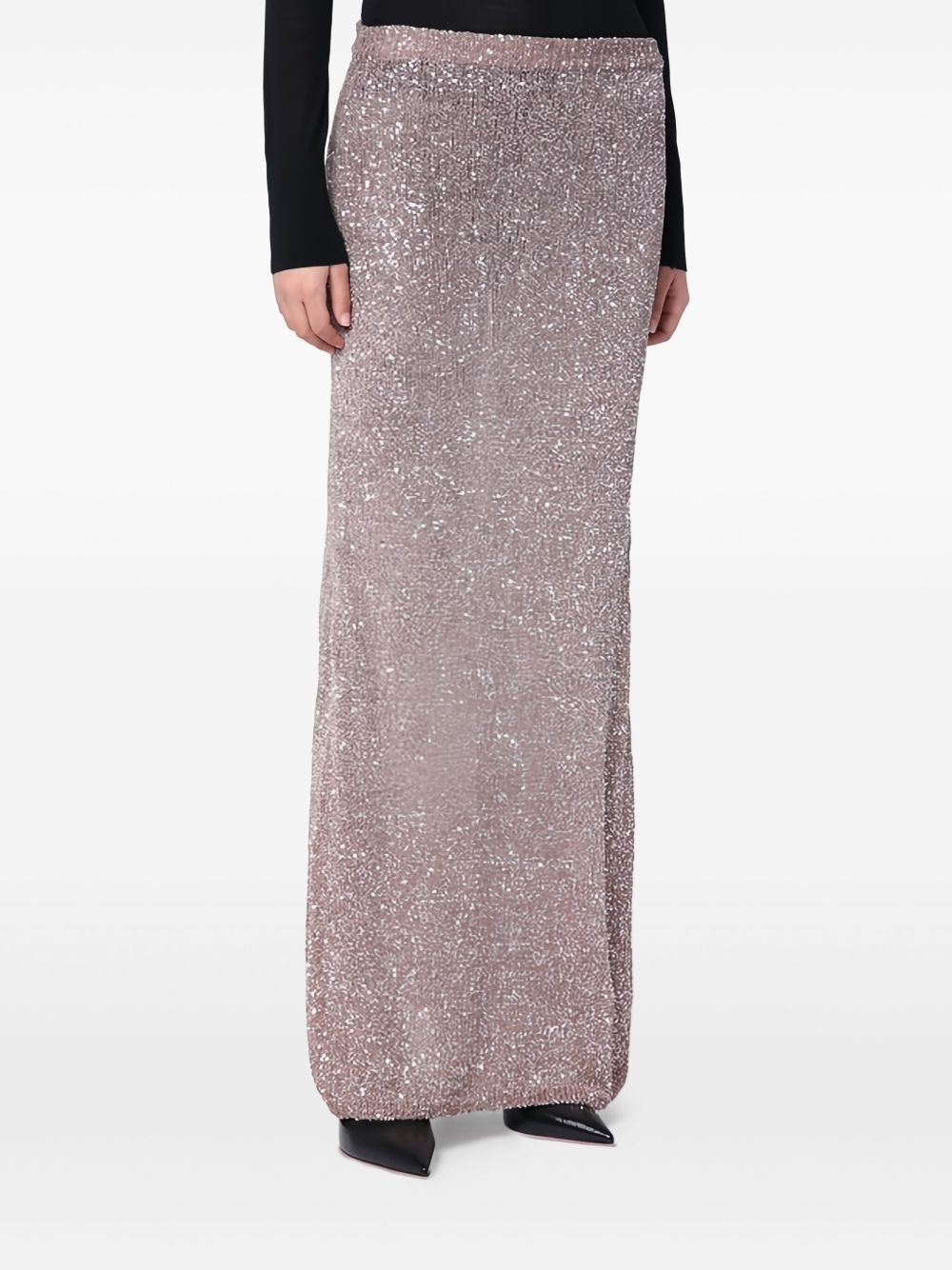 glitter-detailing skirt - 4