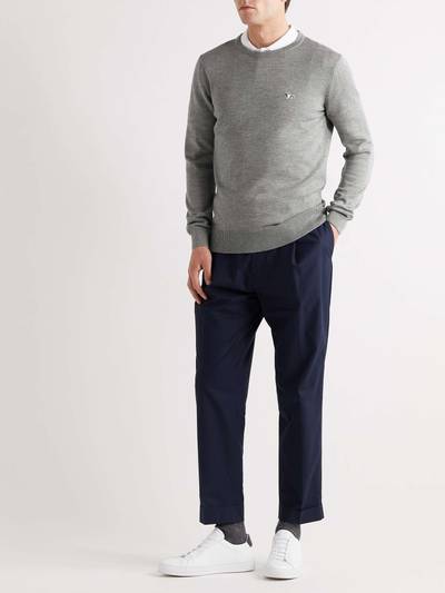 Maison Kitsuné Slim-Fit Logo-Appliquéd Wool Sweater outlook