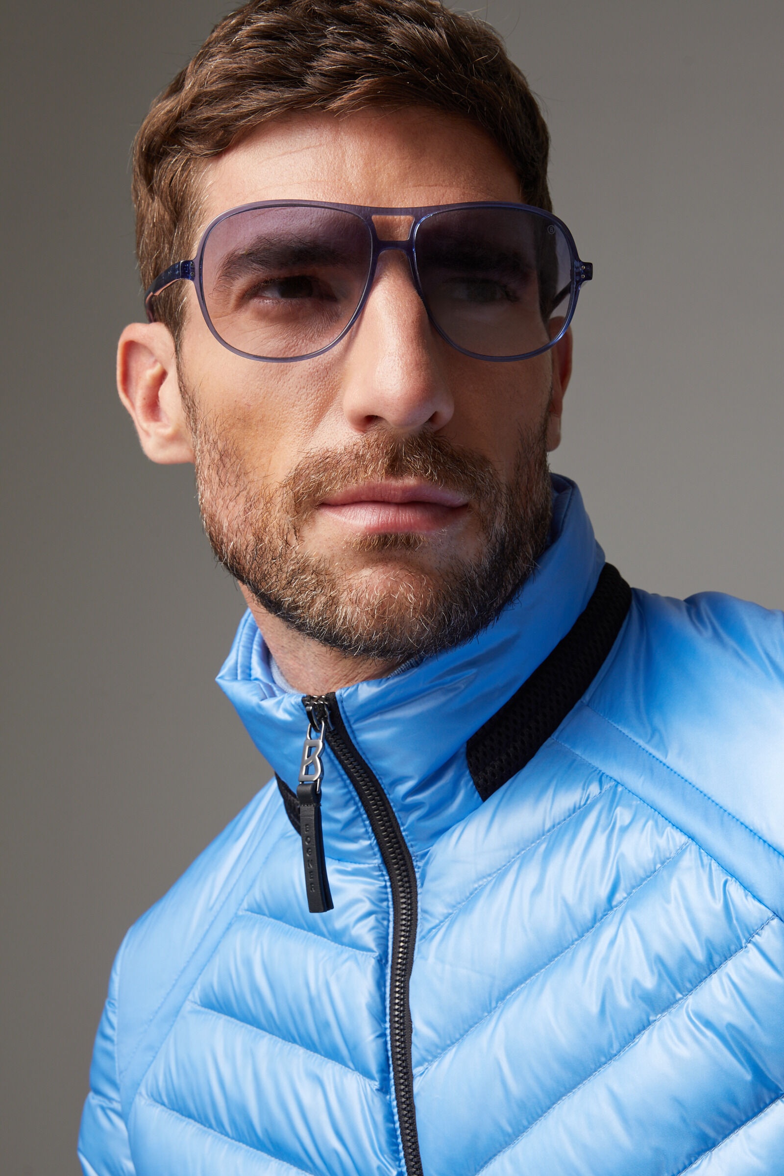 Liman lightweight down jacket in Ice blue - 5
