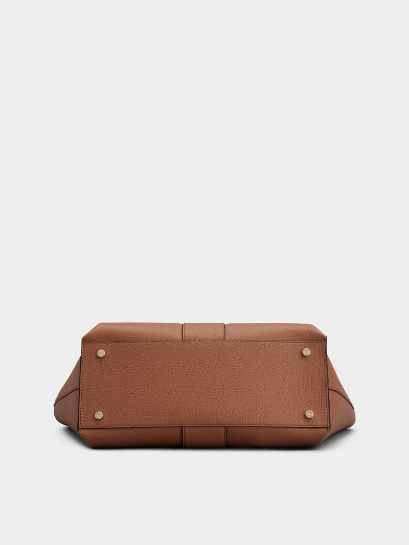 Viv' Choc Medium Shopping Bag in Leather 6