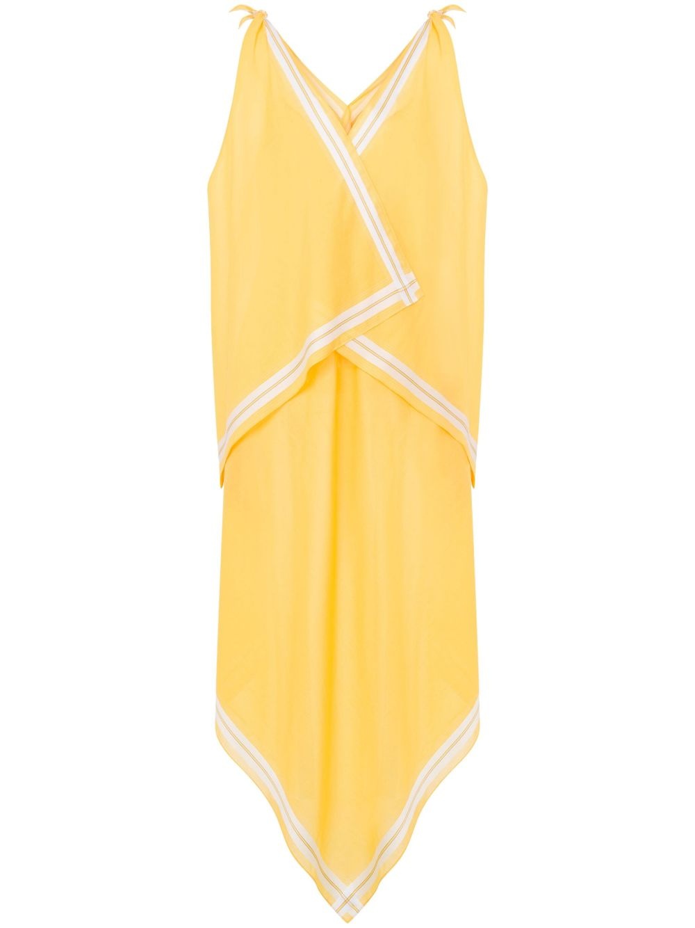 V-neck mini dress - 1
