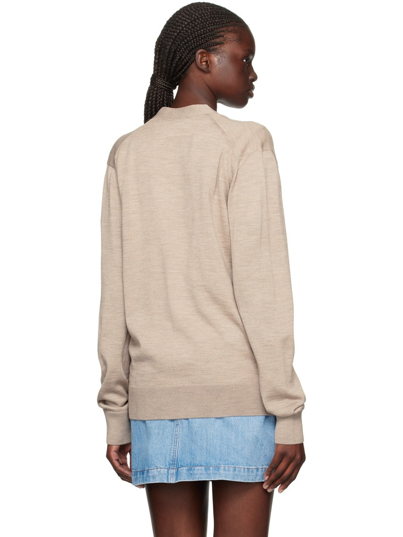 Fox-patch V-neck cardigan 3