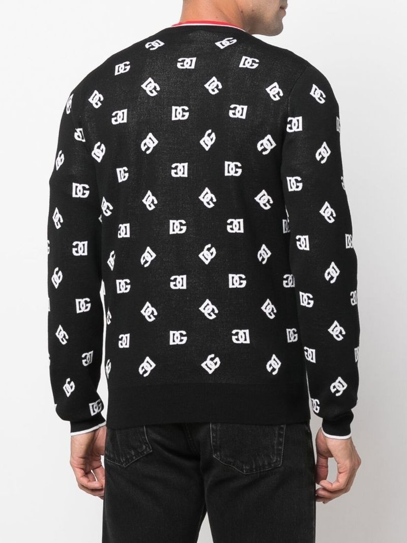 logo-print fine-knit jumper - 4