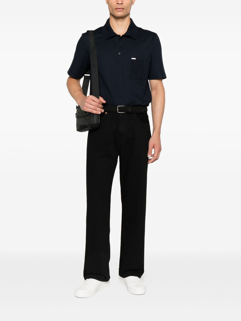 FERRAGAMO logo-plaque polo shirt outlook
