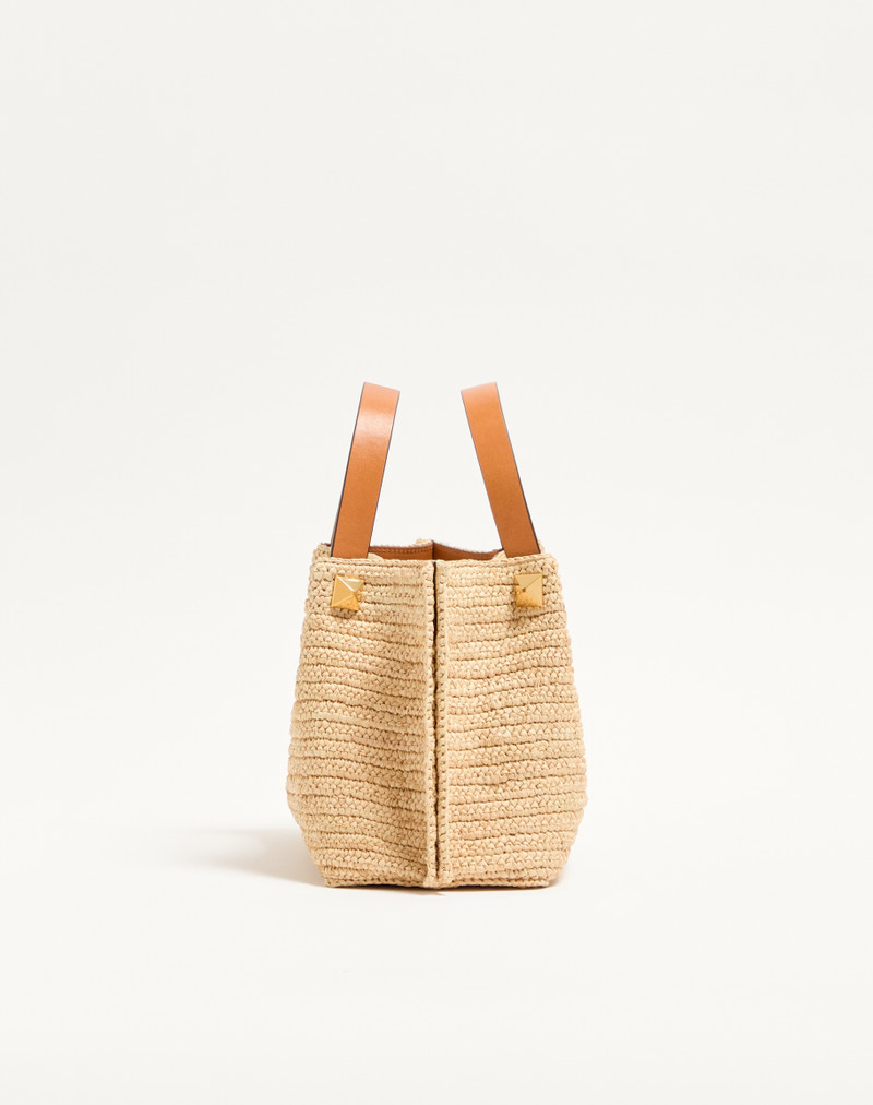 VALENTINO GARAVANI SMALL RAFFIA SHOPPING BAG. 3