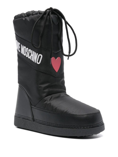 Moschino logo-rubberised ski boots outlook