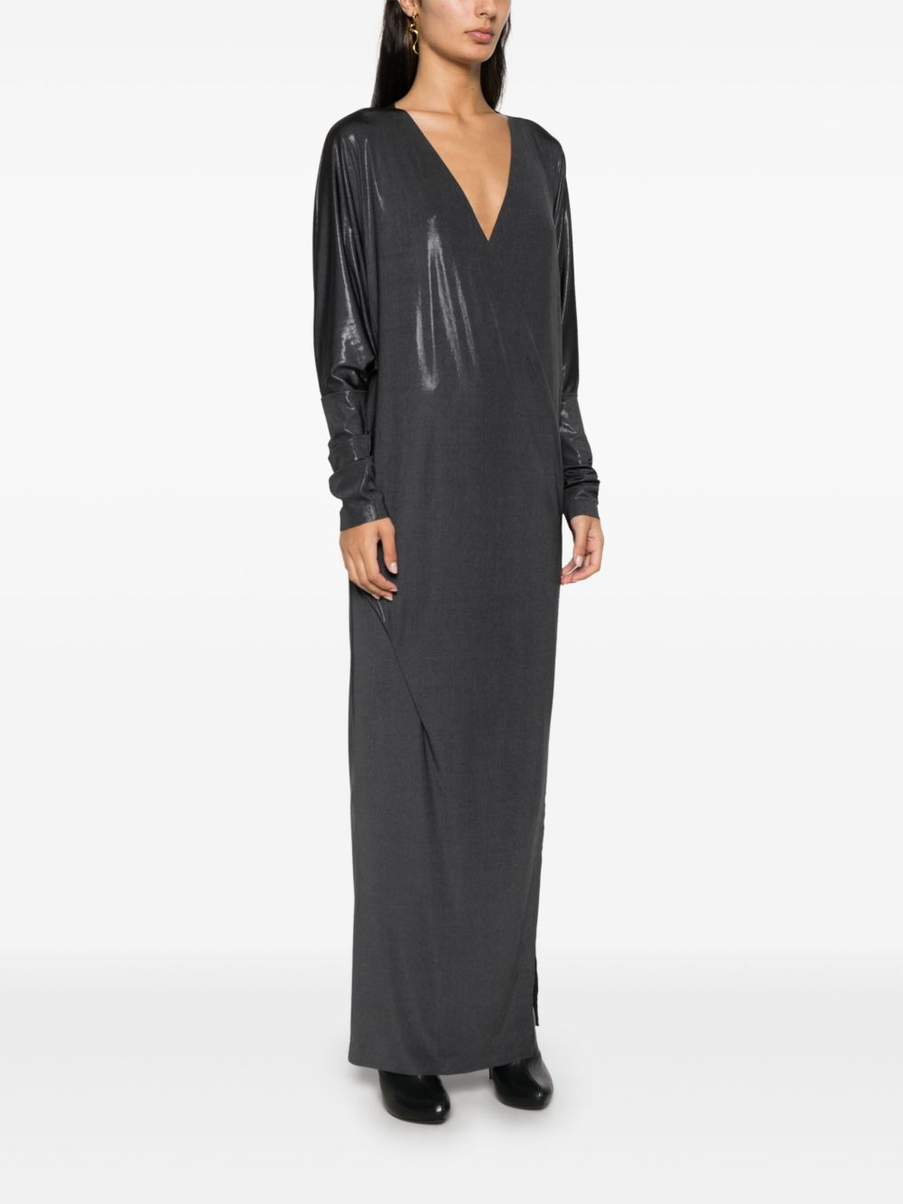 wrap dolman-sleeve gown - 3