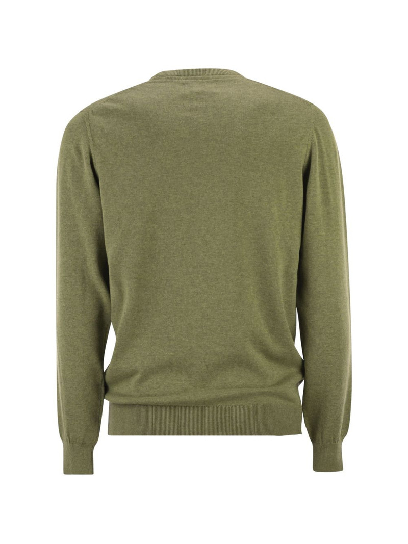 Barbour crew-neck logo cotton sweater outlook
