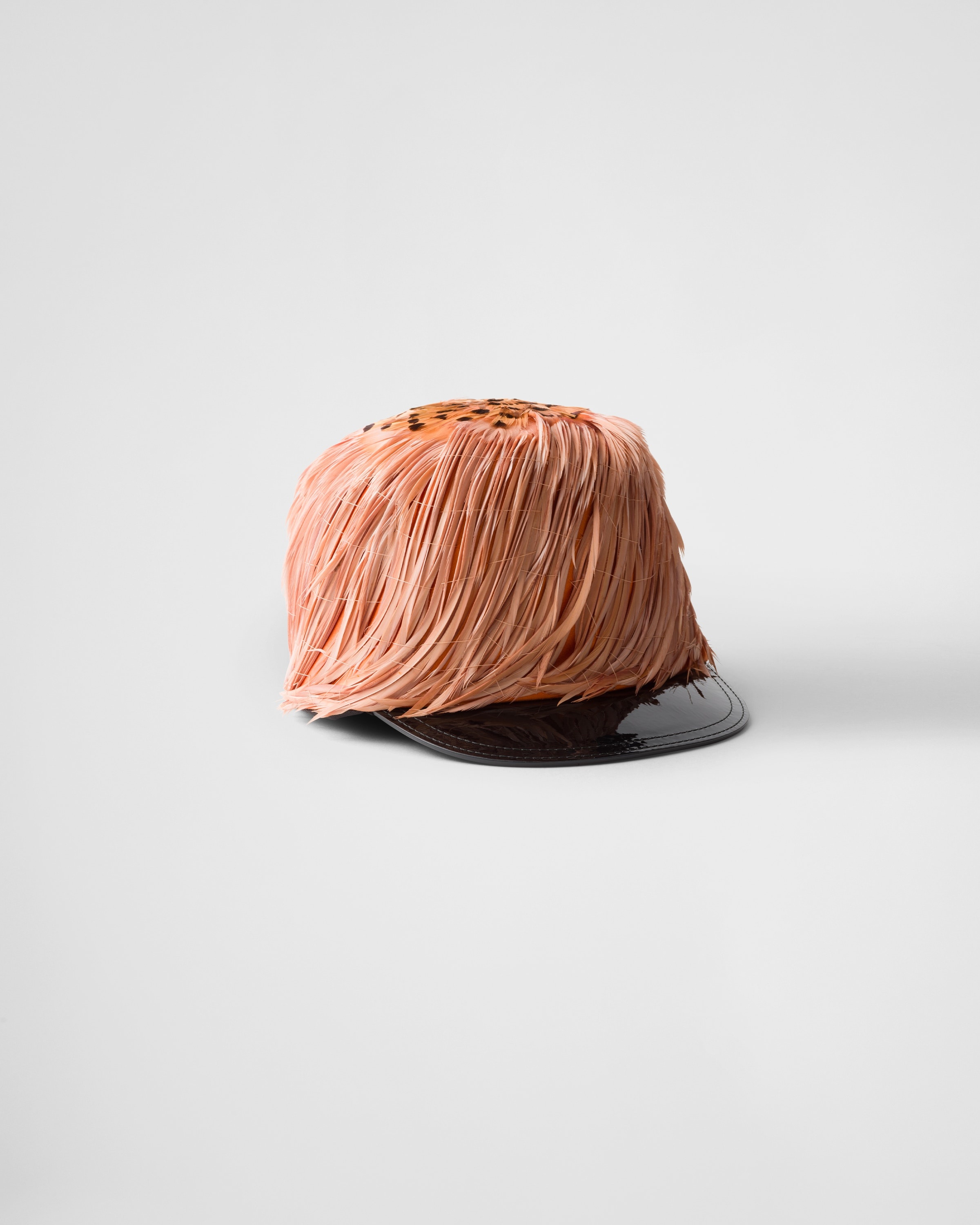 Patent leather and feather hat - 1