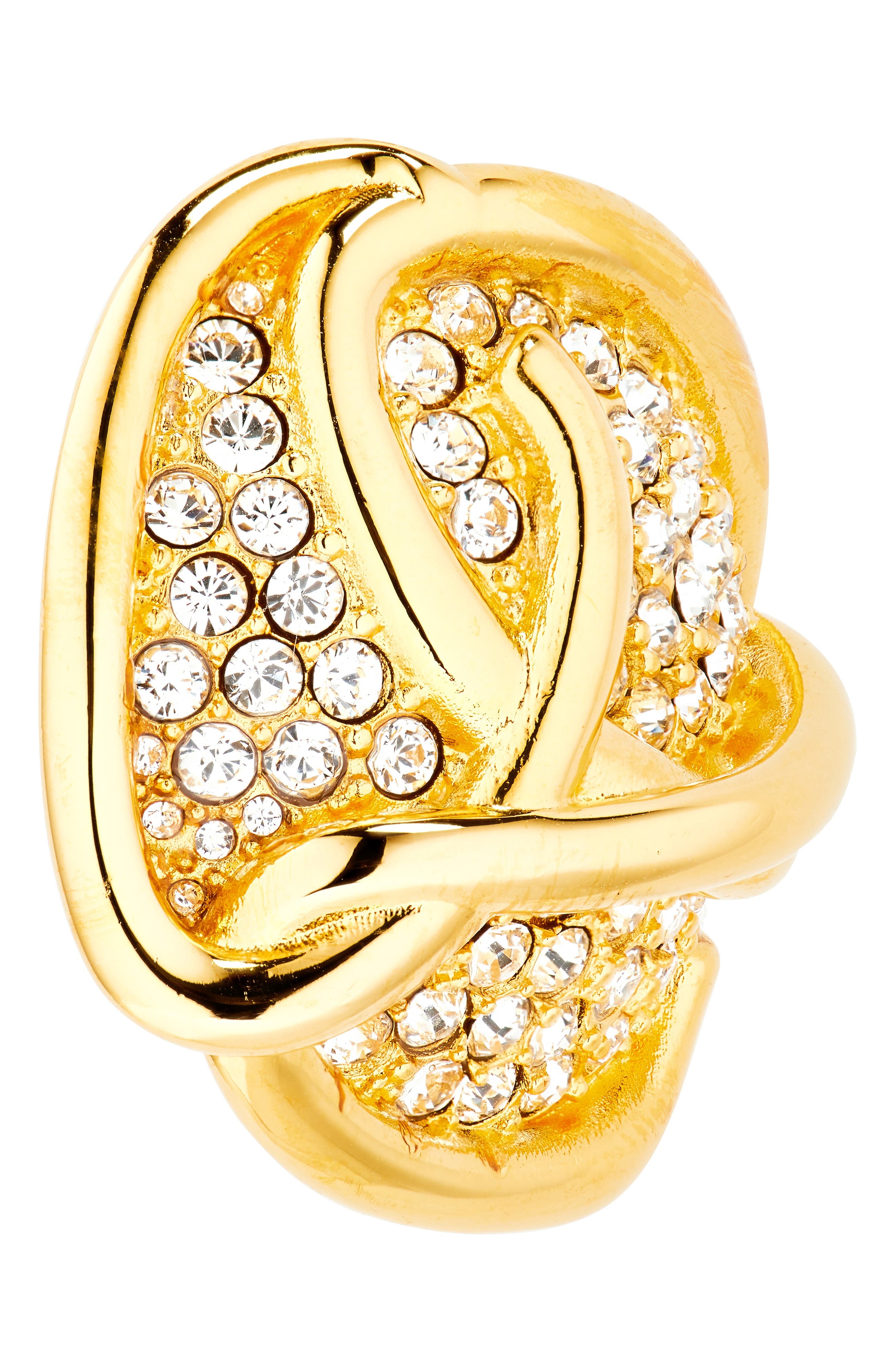 Oscar de la Renta Braided 'O' Pavé Earrings in Crystal at Nordstrom - 6