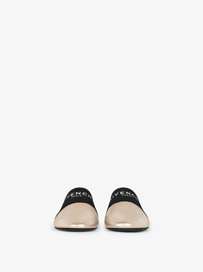 BEDFORD FLAT MULES IN LAMINATED LEATHER 2