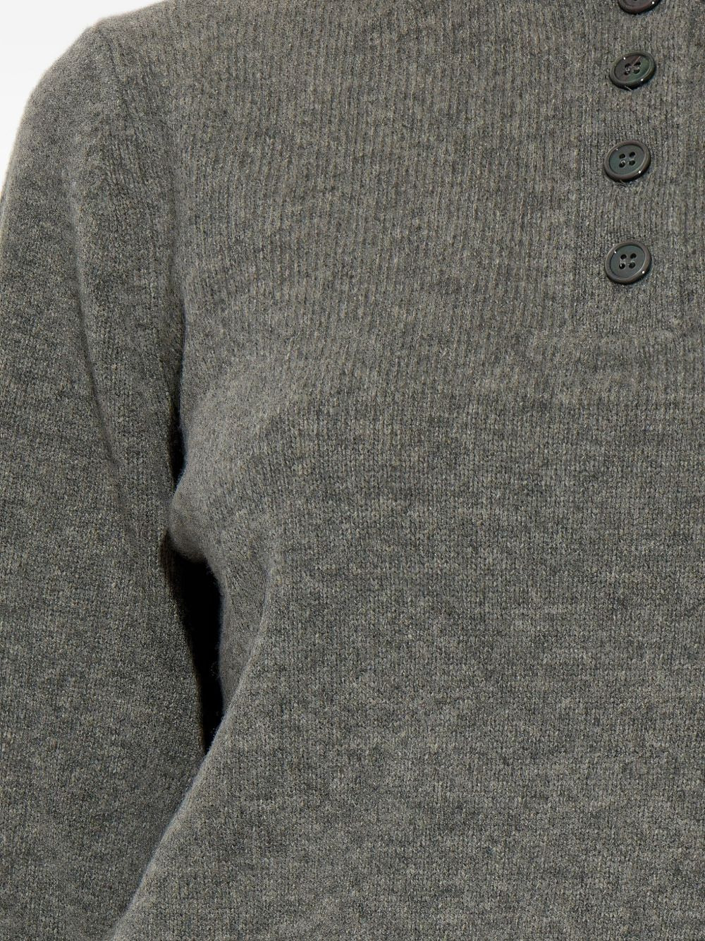 high-neck button-front sweater - 5