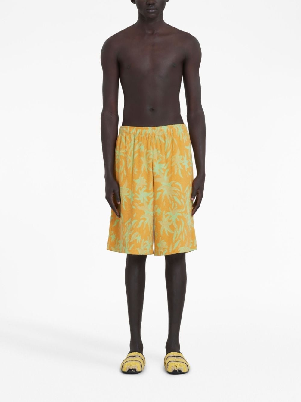 graphic-print drop-crotch shorts - 3