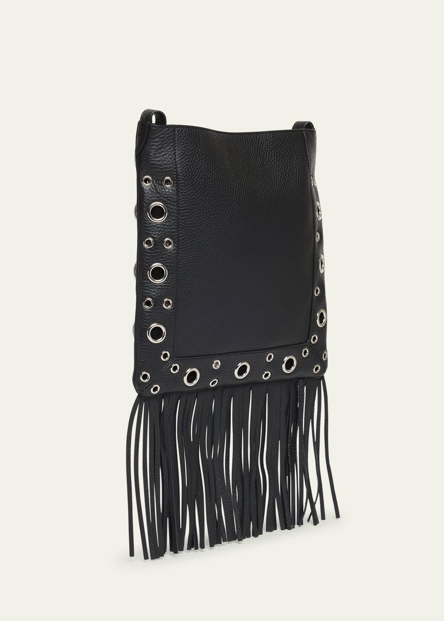 Nellcote Fringe Studded Leather Crossbody Bag - 3