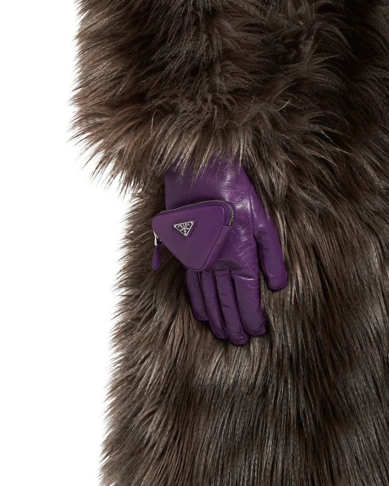 Prada Nappa leather gloves with pouch outlook
