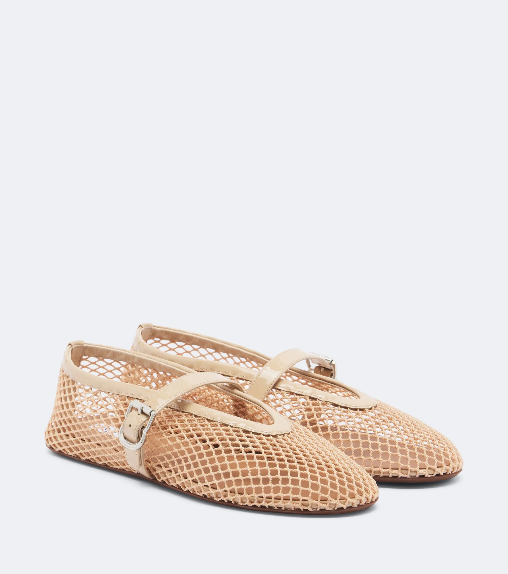 Fishnet Mary Jane flats - 1