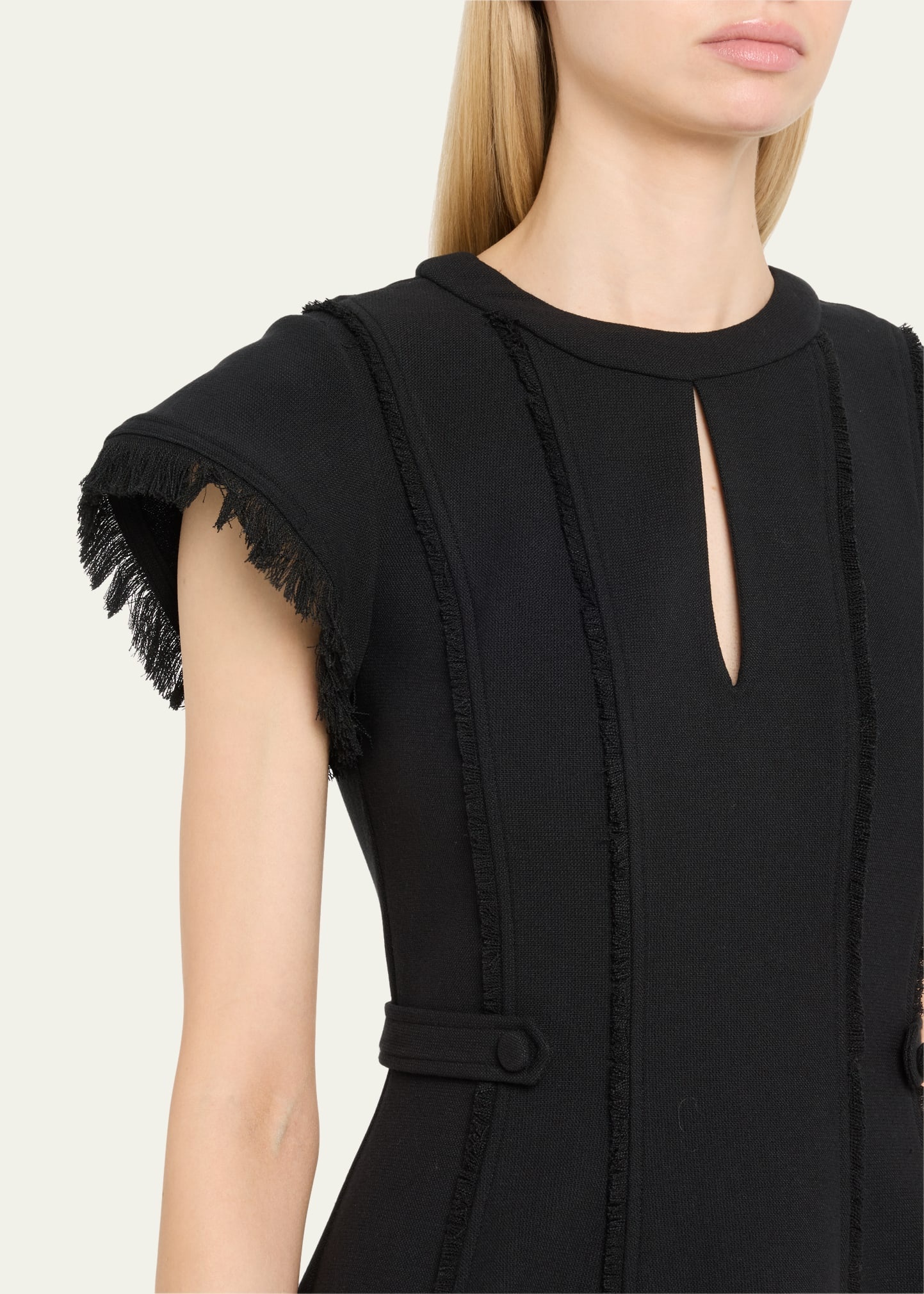 Anielle Fringe Short-Sleeve Mini Dress - 5