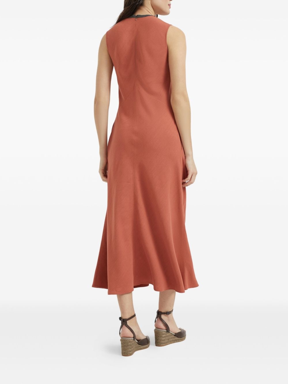 Monili chain-detail midi dress - 4