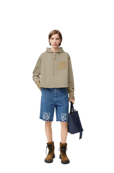 Loewe Hooded jacket in cotton and silk outlook