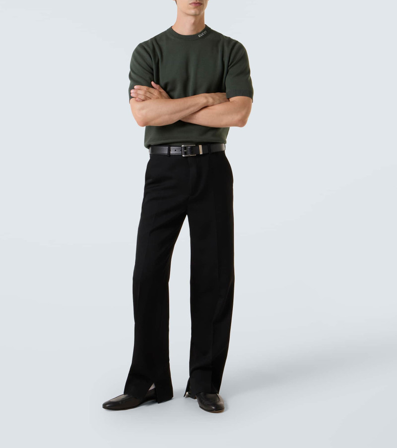 GUCCI Logo silk and cotton T-shirt outlook