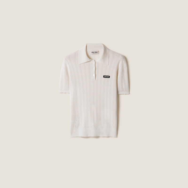 Cashmere and silk polo sweater 1