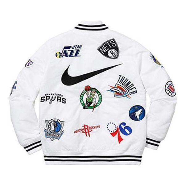 Supreme x Nike x NBA Teams Warm-Up Jacket 'White Multi-Color' SUP-SS18-788 - 2