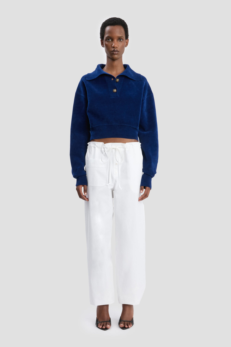 Victoria Beckham Cargo Trouser In White outlook