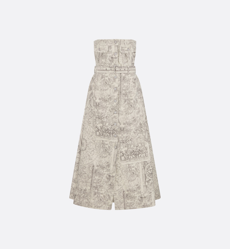Mid-Length Belted Bustier Dress 1
