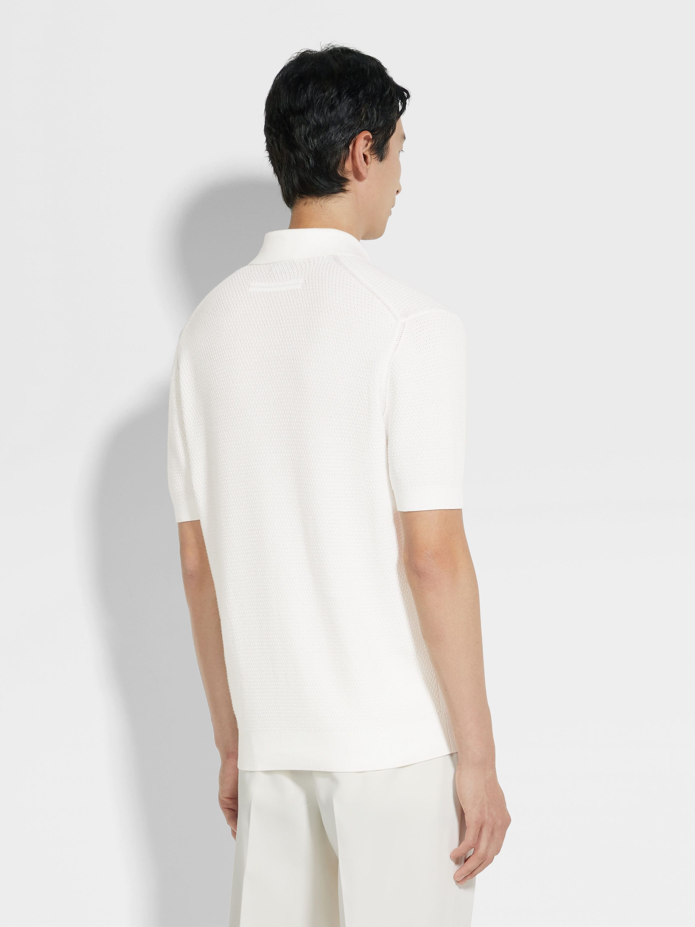 WHITE PREMIUM COTTON POLO SHIRT - 5