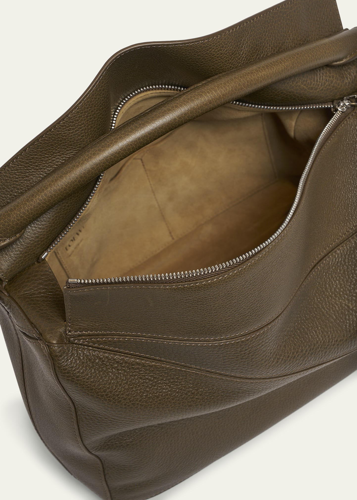 Men's Large Leather Puzzle Crossbody Bag - 4