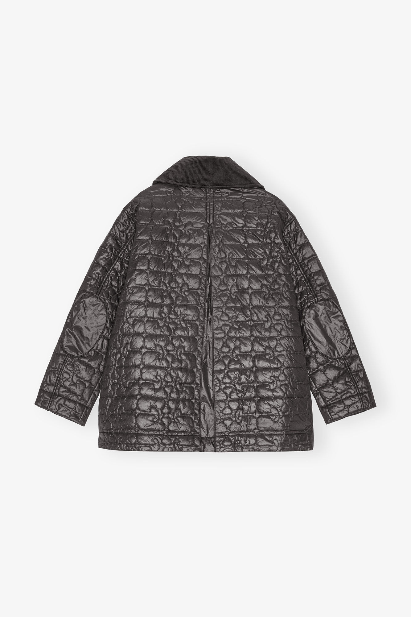 BLACK SHINY QUILT MIDI JACKET - 6
