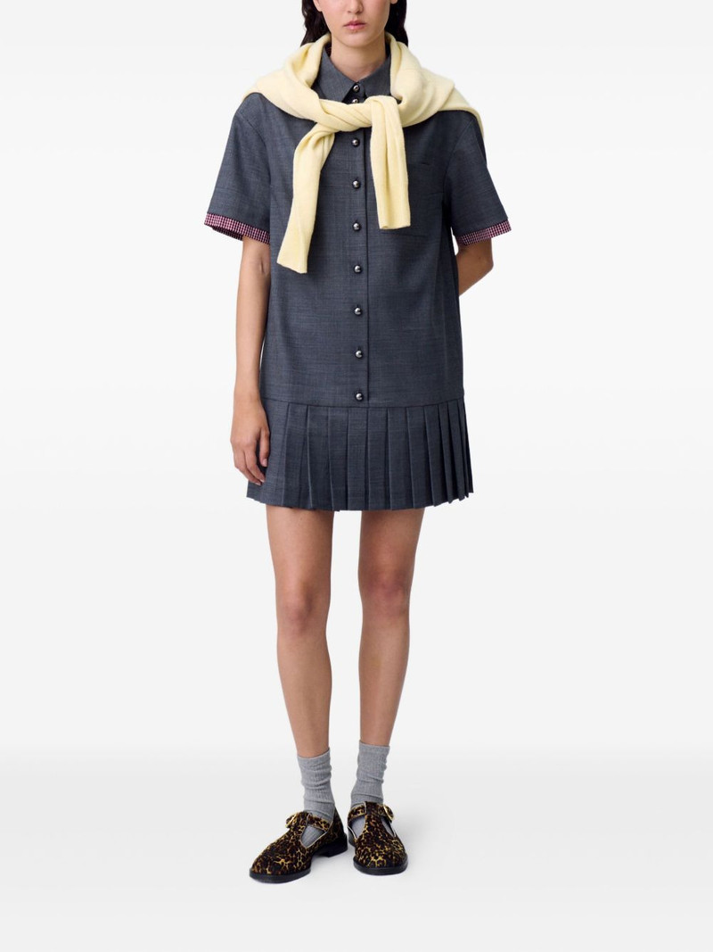 Claudie Pierlot pleated mini dress outlook