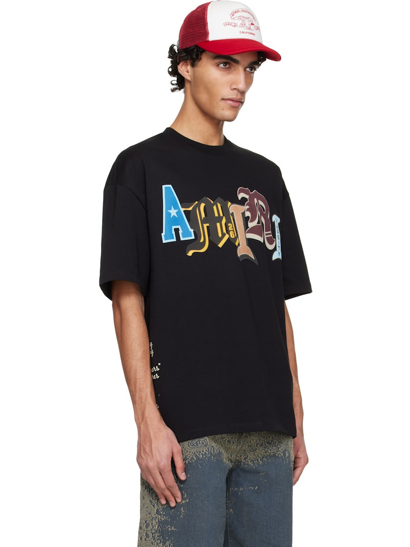 Black Varsity Patch Oversized T-shirt 2