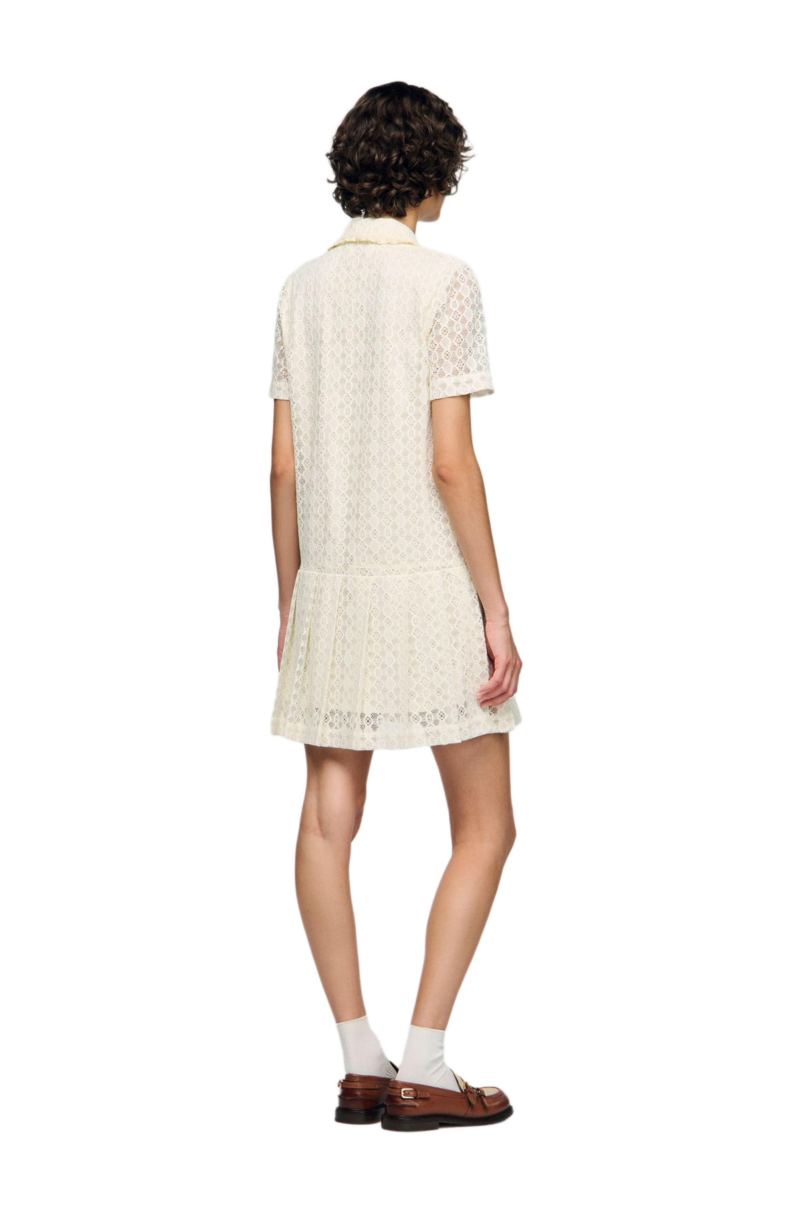 SANDRO Short lace dress in Ecru at Nordstrom - 2