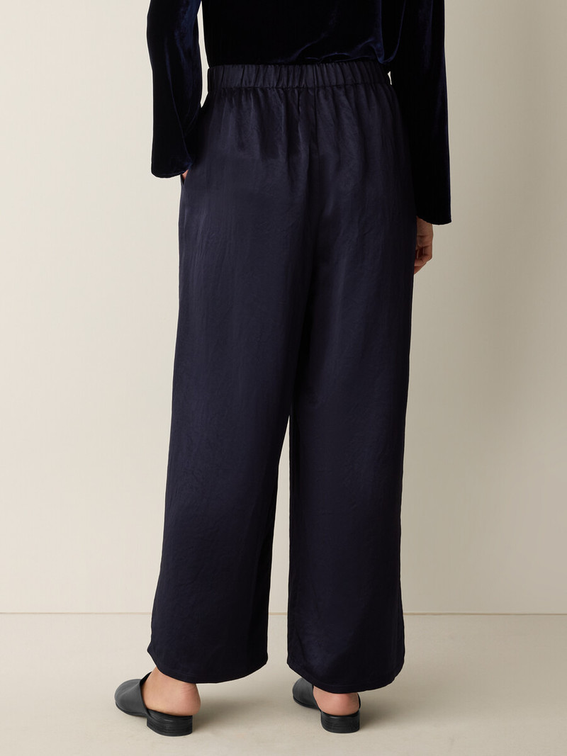 Textured Satin Wide-Leg Pant 4