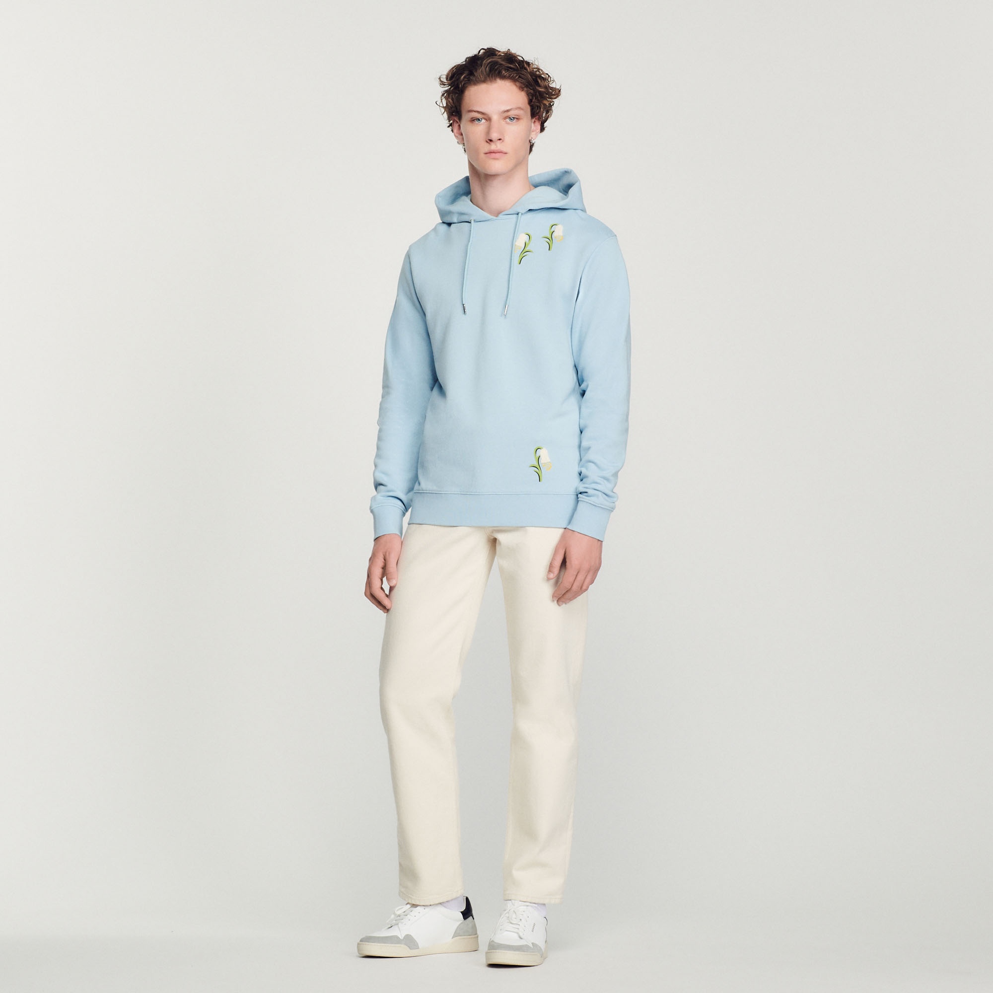 Embroidered lily of the valley hoodie - 3