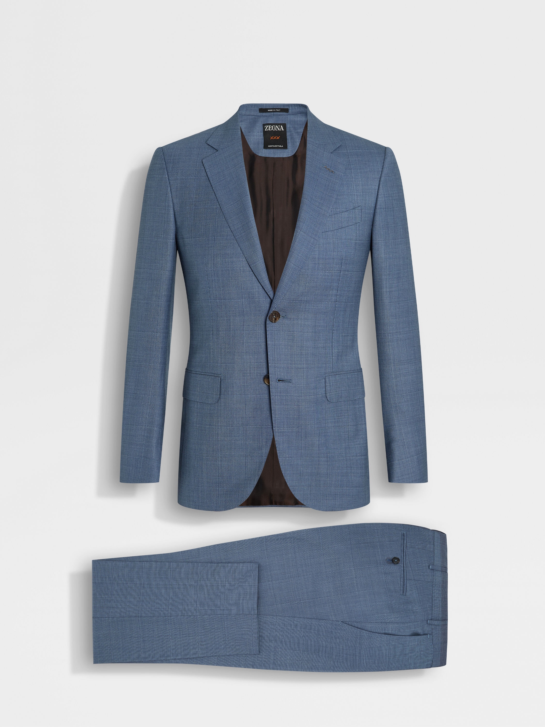 LIGHT AVIO BLUE CENTOVENTIMILA WOOL SUIT - 2