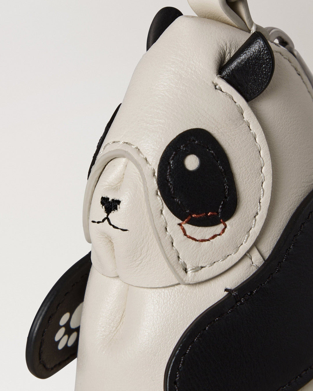 Case Keyring Panda Black & Eggshell Small Classic Grain - 3