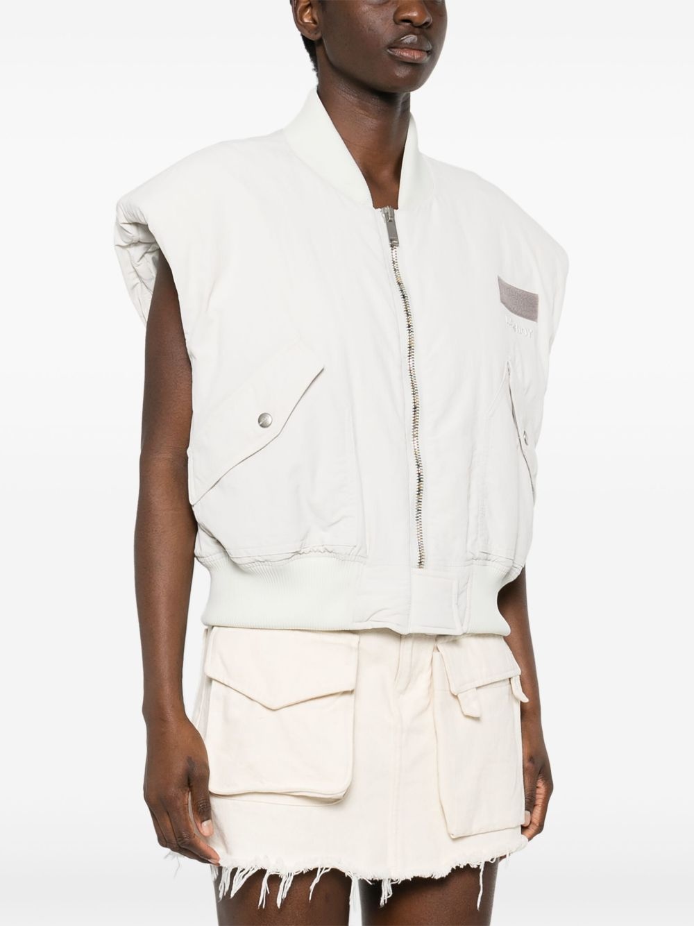 sleeveless padded bomber jacket - 3